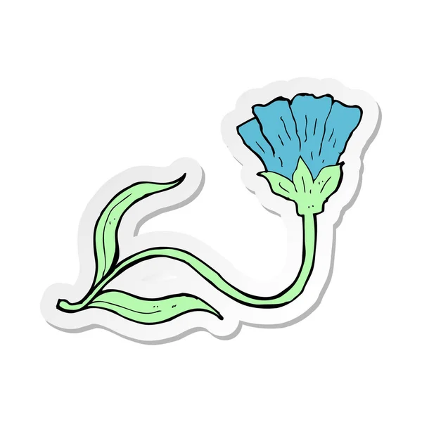 Etiqueta de uma flor de desenho animado — Vetor de Stock