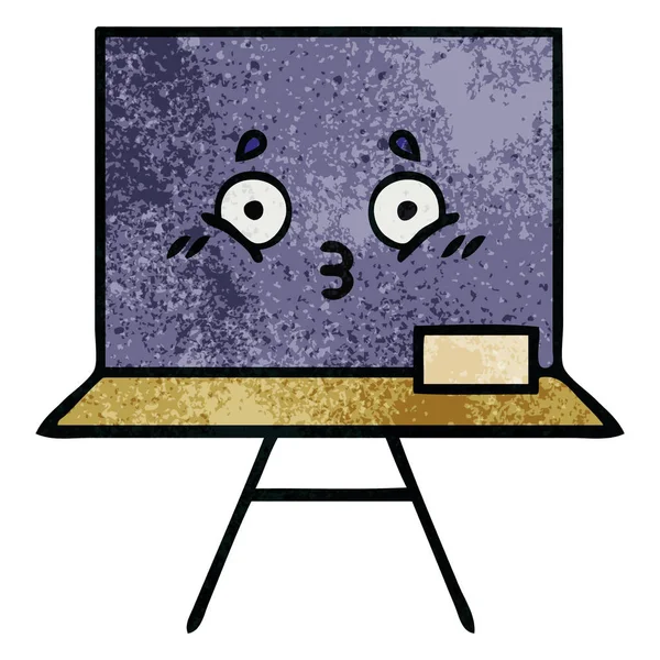 Retro grunge textuur cartoon schoolbord — Stockvector