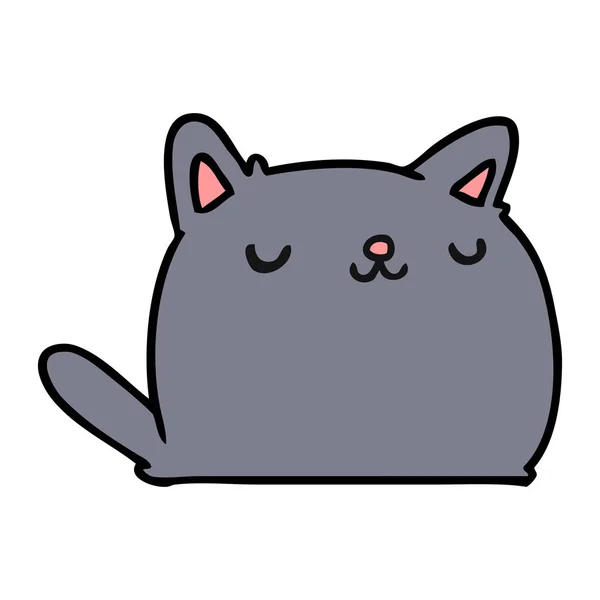Kreslený Obrázek Roztomilé Kawaii Cat — Stockový vektor