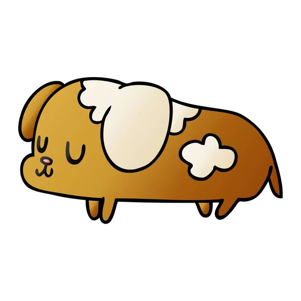 Gradiente dibujos animados kawaii de un lindo perro — Vector de stock