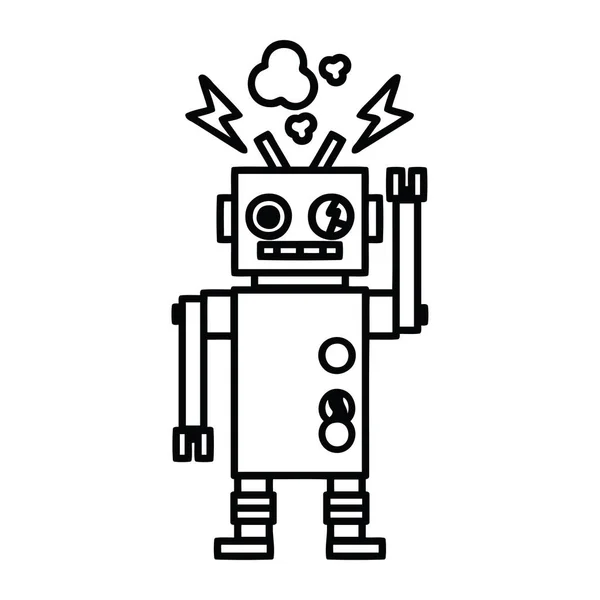 Σύμβολο Εικονίδιο Δυσλειτουργούσα Ρομπότ — Διανυσματικό Αρχείο