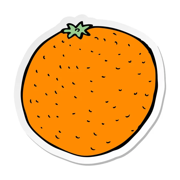 Aufkleber einer Cartoon-Orange — Stockvektor