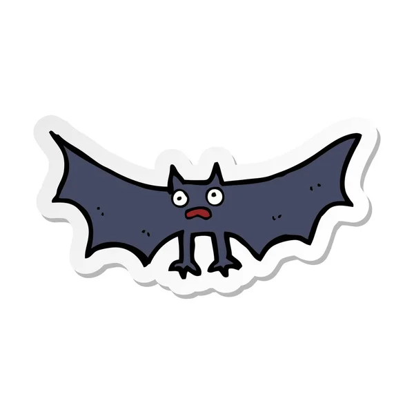 Autocollant d'une chauve-souris dessin animé — Image vectorielle