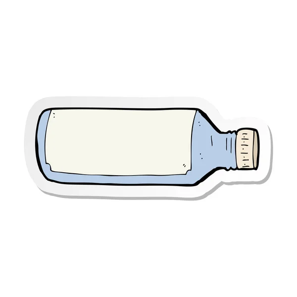 Pegatina de una botella de agua de dibujos animados — Vector de stock