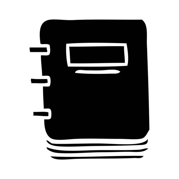 Symbole Plat Carnet Notes — Image vectorielle