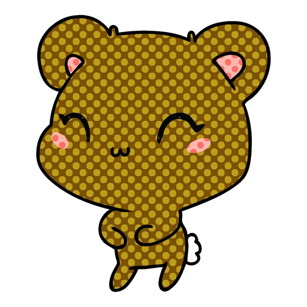 Cartoon Illustration Kawaii Niedlichen Teddybär — Stockvektor