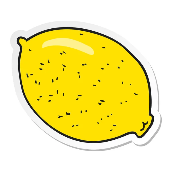 Sticker of a cartoon lemon — Stock Vector