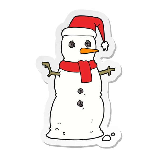 Naklejki Cartoon Snowman — Wektor stockowy