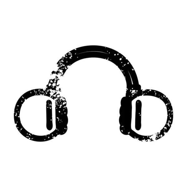 Muziek Headphones Pictogram Symbool — Stockvector