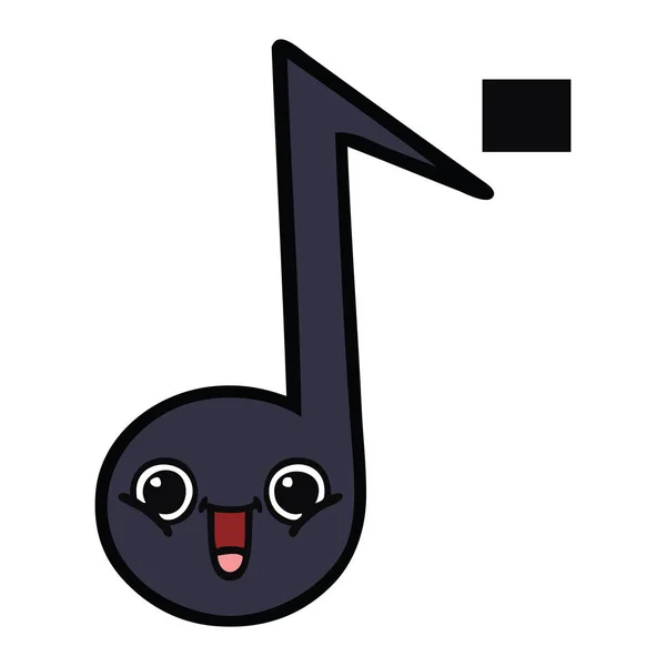 Roztomilý kreslený hudební nota — Stockový vektor