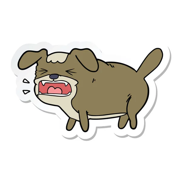 Nálepka kreslený psa štěkat — Stockový vektor