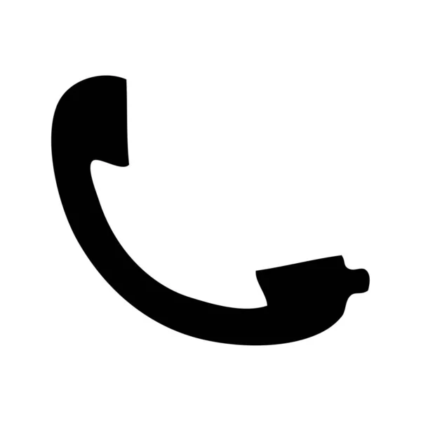 Receptor de telefone de símbolo plano — Vetor de Stock