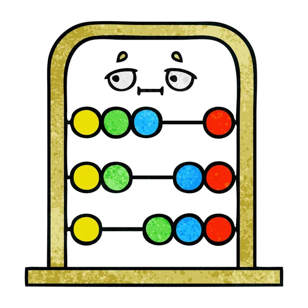 Retro grunge doku karikatür abacus