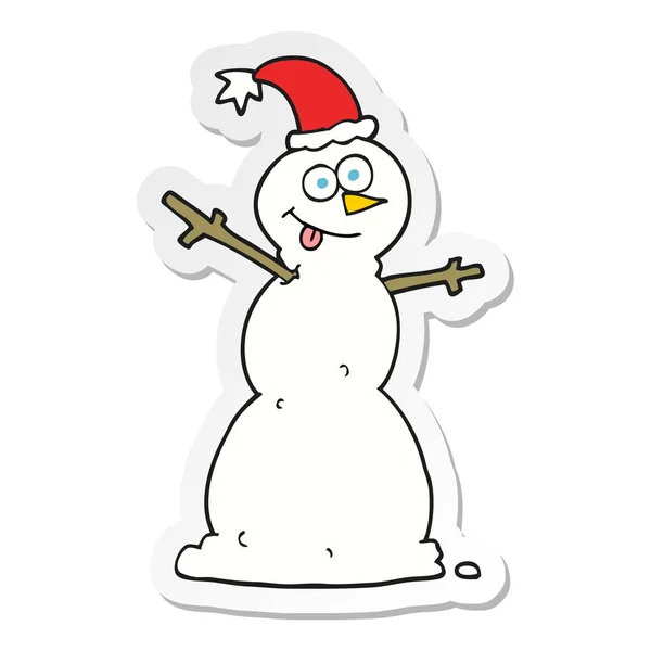 Naklejki cartoon Snowman — Wektor stockowy