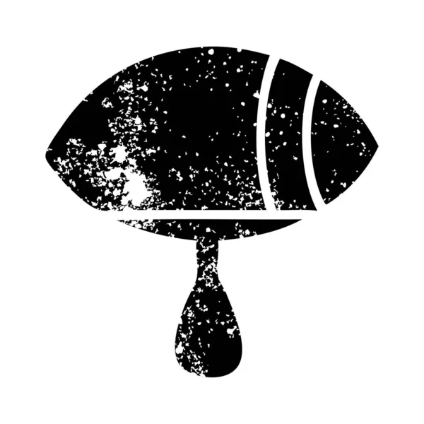 Bekümmertes Symbol Eines Weinenden Auges Das Zur Seite Schaut — Stockvektor