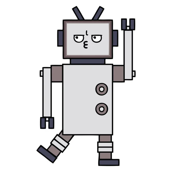 Cute cartoon robot — Stockvector