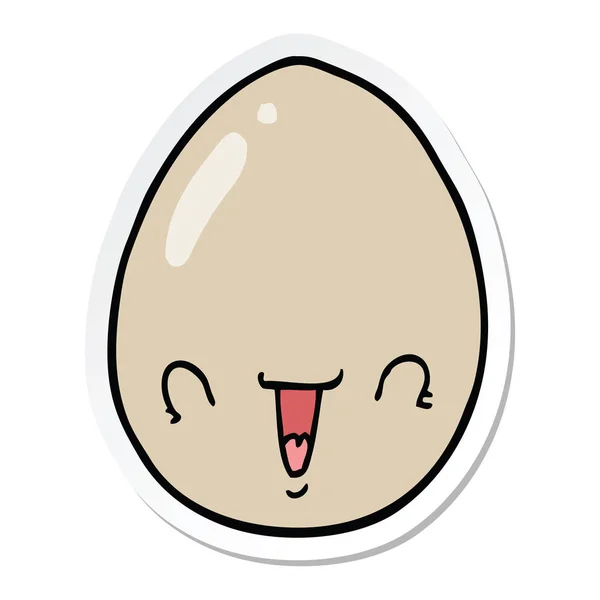 Aufkleber Eines Cartoon Eies — Stockvektor