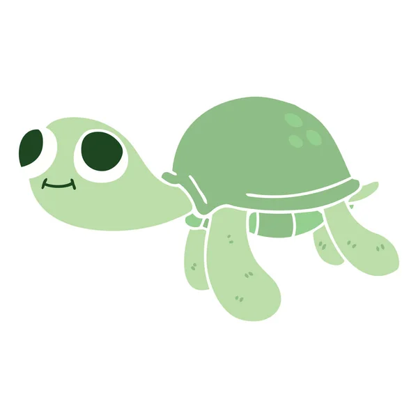 Peculiar mano dibujado tortuga de dibujos animados — Archivo Imágenes Vectoriales