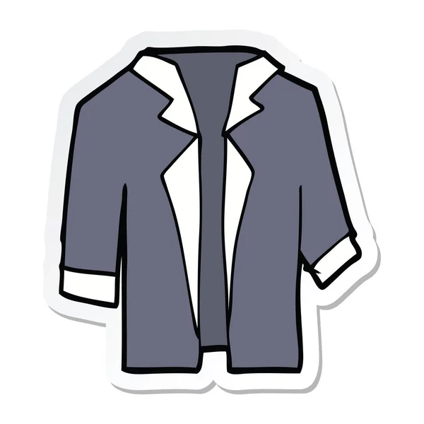 Sticker Van Een Cartoon Pak Shirt — Stockvector