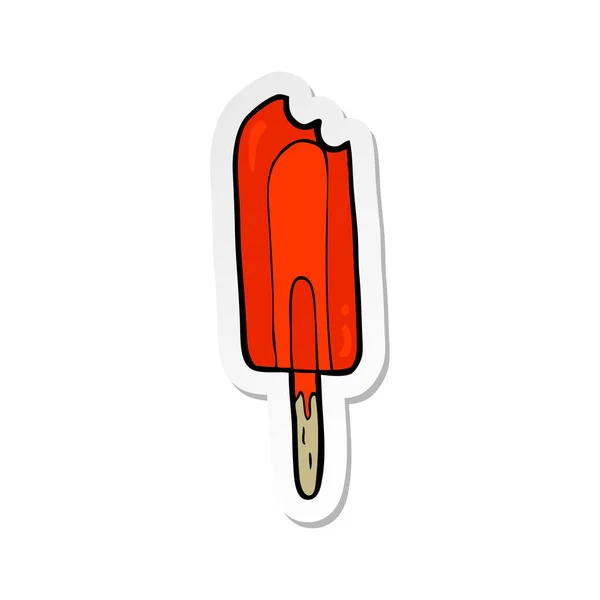 Sticker of a cartoon ice lolly — Stock Vector