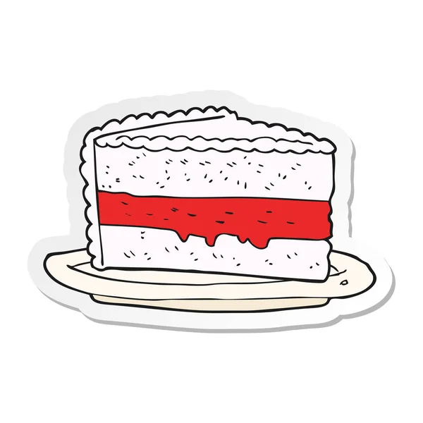 Autocollant Gâteau Dessin Animé — Image vectorielle