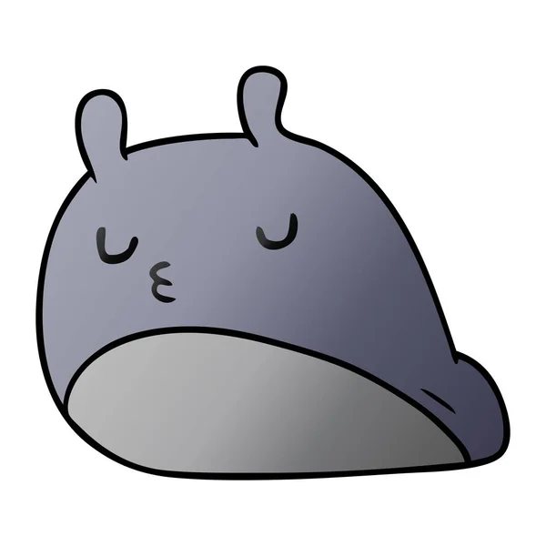 Gradient Cartoon Illustration Kawaii Fat Cute Slug — Stock Vector