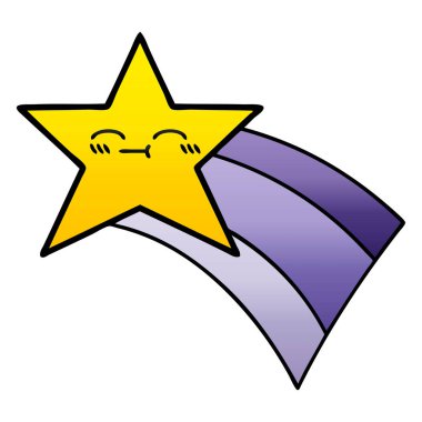 Degrade gölgeli çizgi film çekim rainbow yıldız