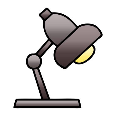 Degrade gölgeli karikatür bir masa lambası