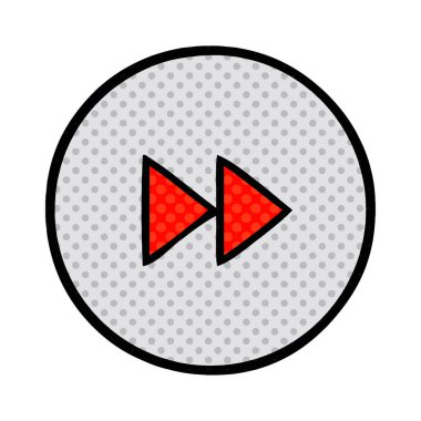 çizgi roman tarzı çizgi film hızlı ileri düğmesinin