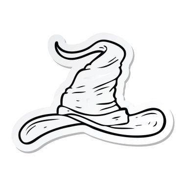 etiket bir çizgi film sihirbazları şapka