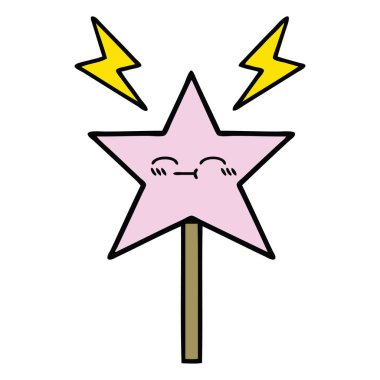 sevimli çizgi sihirli değnek