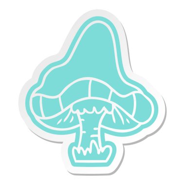 çizgi film etiketi tek bir mantar