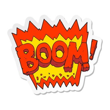etiket bir karikatür patlama sembol