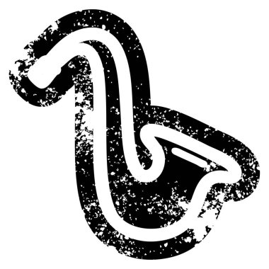 müzik aleti saksafon sıkıntılı simgesi