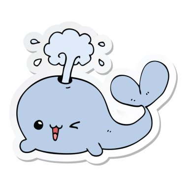 bir çizgi film balinanın etiket