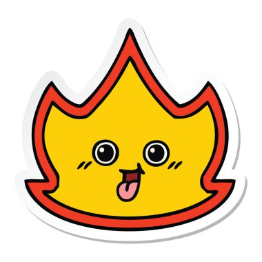 sevimli çizgi yangın etiket