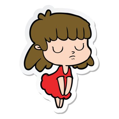 bir çizgi film kayıtsız kadının etiket