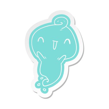 çizgi film etiketi kawaii şirin ölü hayalet