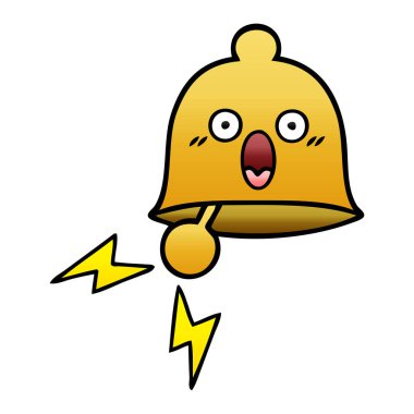 bir zil çan degrade gölgeli çizgi film