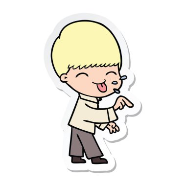 bir çizgi film çocuk etiket