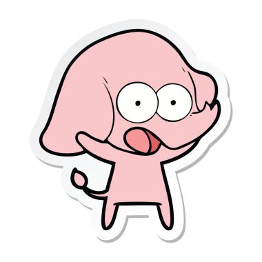 etiket sevimli çizgi fil