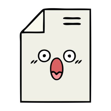 bir yaprak kağıda sevimli çizgi 