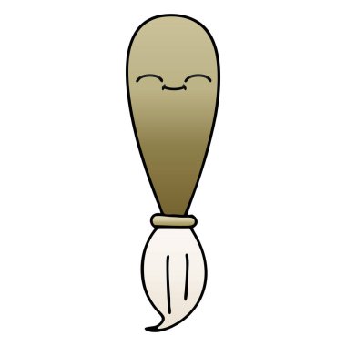 Degrade gölgeli karikatür boya fırçası