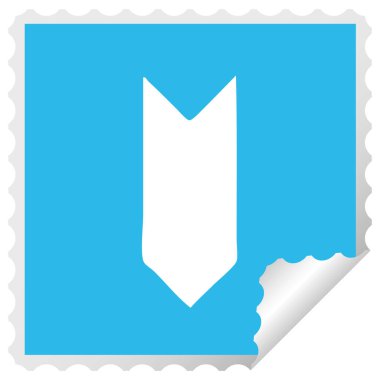 etiket karikatür metal bir Şerit'in peeling Meydanı