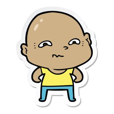 bir çizgi film ürpertici adam etiketi