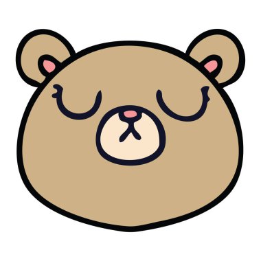 ilginç elle çizilmiş karikatür ayı