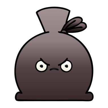 Degrade gölgeli karikatür çuval