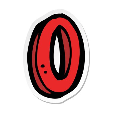 bir çizgi film mektup etiketi