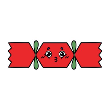 bir Noel fişeği sevimli çizgi
