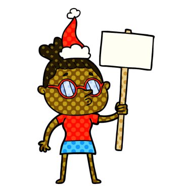 gözlük giyen bir kadın çizgi roman tarzı gösteren resim